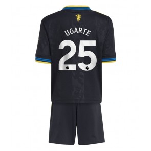 Manchester United Manuel Ugarte #25 Tredjeställ Barn 2025-26 Kortärmad (+ Korta byxor)
